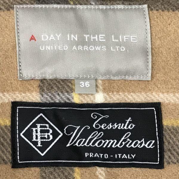 Vallombrosa × UNITED ARROWS Шерстяное пальто-дафлкот до колена коричневое женское 36(ИСПОЛЬЗОВАЛ)