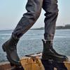 Очень большие мужские кожаные ботинки Dr. Martens - Для улицы, Теплые, Повседневные, Рабочая одежда на Осень/Зиму с дизайном для большого пальца.