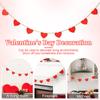 Valentine's Day Heart Decorations, Wooden Hearts, Wooden Beads Garland For Day Decoration