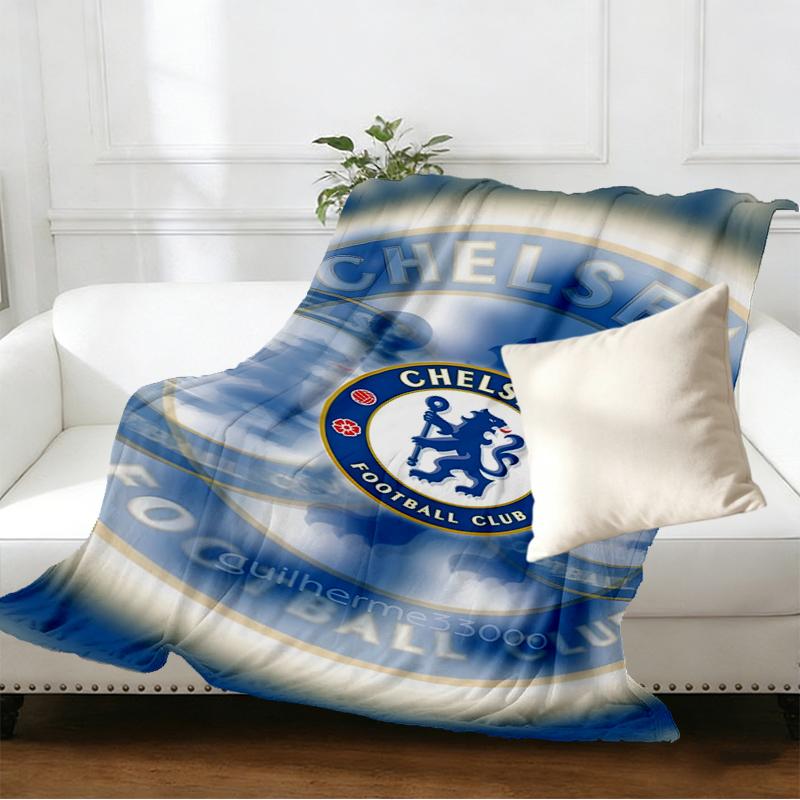 Плед Chelsea F.C. - Мягкий и Удобный, для Спальни, Путешествий, Дивана, Домашнего Декора - Подарок на День Рождения, Рождество для Друга