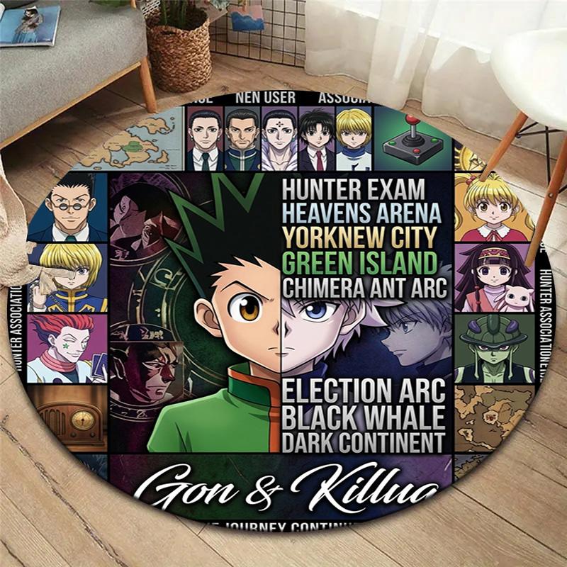 Ковер с круглым ворсом Hunter X Hunter Ковер для гостиной, спальни, дивана, игровой комнаты Декор Нескользящий коврик для пола