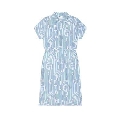 Emerald Short Sleeved Dress Women's All Over Print F11W524304F-ZA