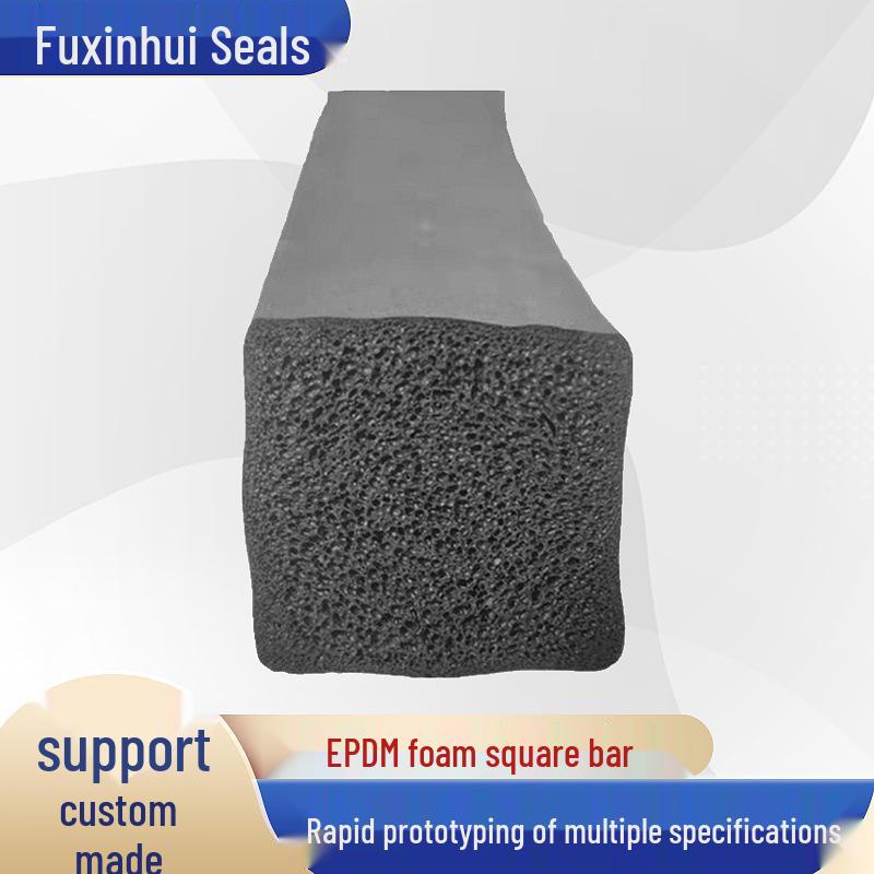 Черное прямоугольное губчатое резиновое уплотнение из EPDM для корпуса шкафа
