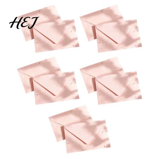 Thick Paper Envelopes for Invitations 10PCS Petal Art Envelopes, Real Floral Texture Design, Western Style Decorative Stationery Love Letters