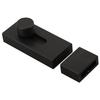 1pc Home Security Latch Door Bolt Latch Gate Latches No Punching Black Aluminum Alloy Bathroom Door Lock