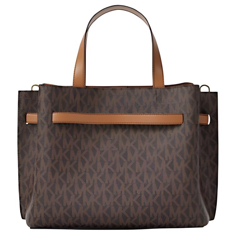 Michael Kors Женская сумка-тоут Emilia из покрытого холста, маленькая, бежевая 30F5GU5S1B-BRN/ACORN