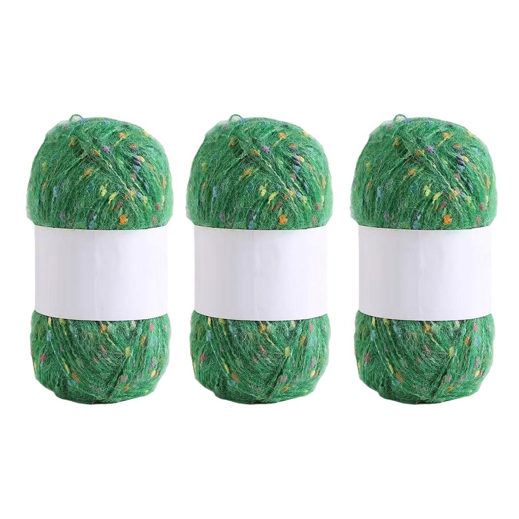 3 мотка удобной пряжи для вязания крючком, радужной расцветки с точками, мохеровая пряжа, пряжа для ручного вязания, мягкая пряжа для шапок, пледов, шарфов