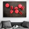 Colored Red Green Macaron Oil Painting Dessert Restaurant Wall Decoration Cuadros Poster