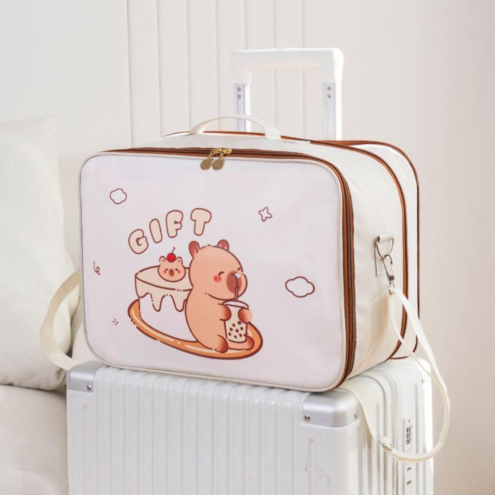 Creative Cartoon Capybara Handbag Portable Toiletries Organizer Travel Supplies