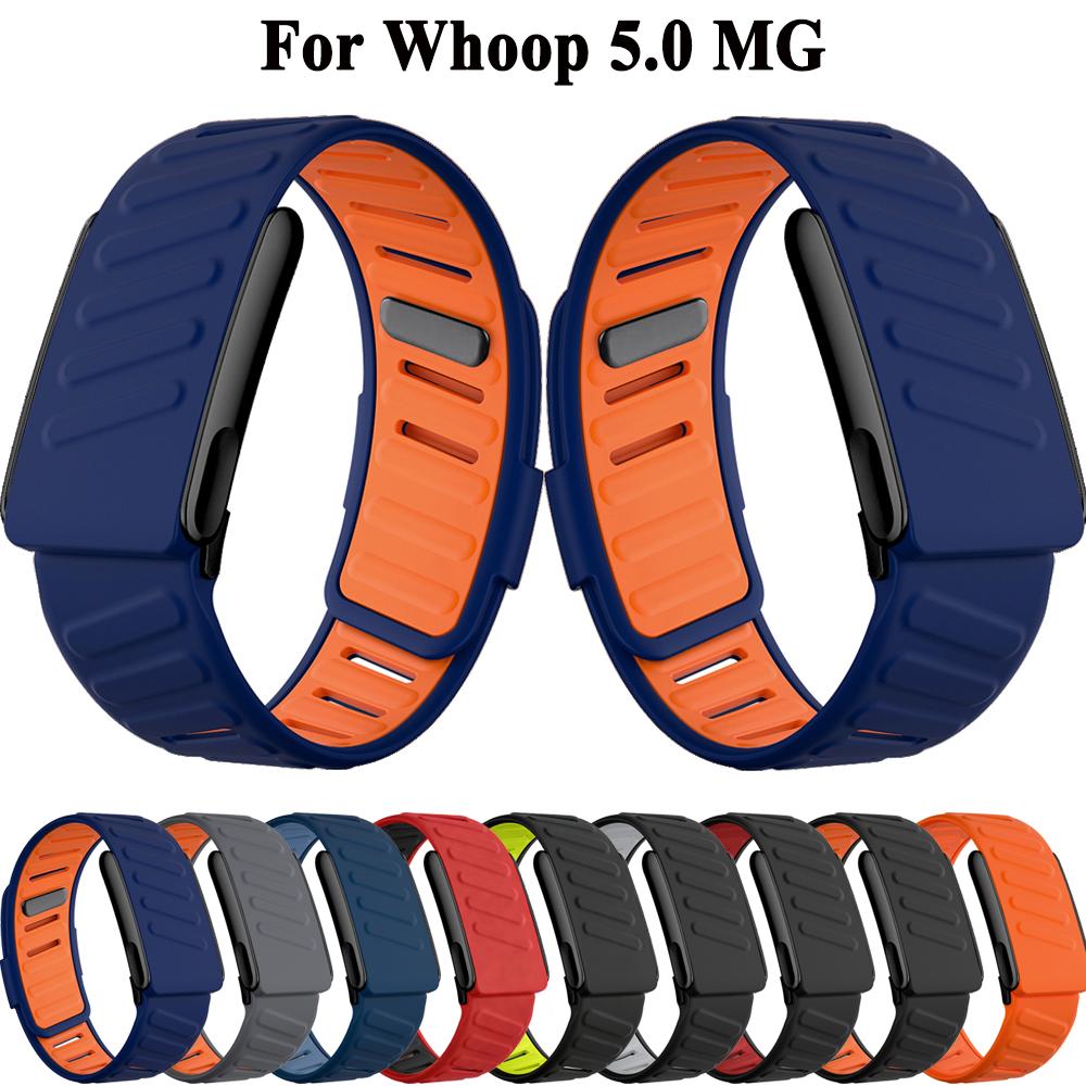 Спортивный силиконовый ремешок для запястья, совместимый с WHOOP 5.0 MG, водонепроницаемый сменный ремешок для часов whoop 5.0 MG