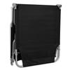 Folding Sun Lounger Powder Coated Steel Black