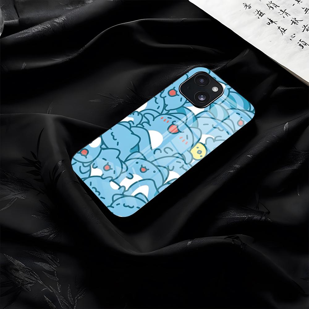 Милый Чехол для Телефона B-Bugcat Capoo Для IPhone 17 Pro Max 16 15 14 Pro Max 13 11 Plus Стеклянная Крышка