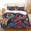 Bohemian Floral King Queen Duvet Cover Boho Mandala Cashew Flowers Bedding Set Exotic Tribe Style 2/3pcs Polyester Quilt Cover