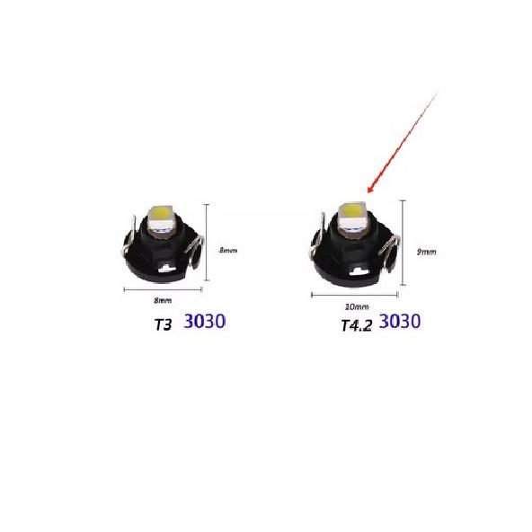20Pcs Blue Car T4.2 T4 Led Wide Angle Light For trument Dash Panel Gauge 10mm