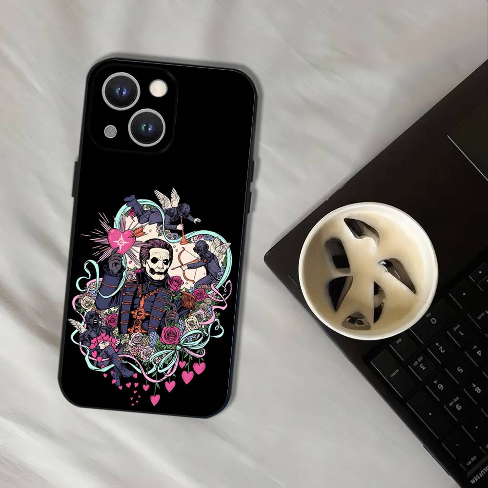 Чехол для телефона Ghost Heavy Metal Band для iPhone 17,16,15,14,13,12,11,Pro,XS,Max,XR,Plus,E,SE4,Mini Черный Мягкий Чехол