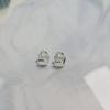 Silver Heart One-Touch Earrings