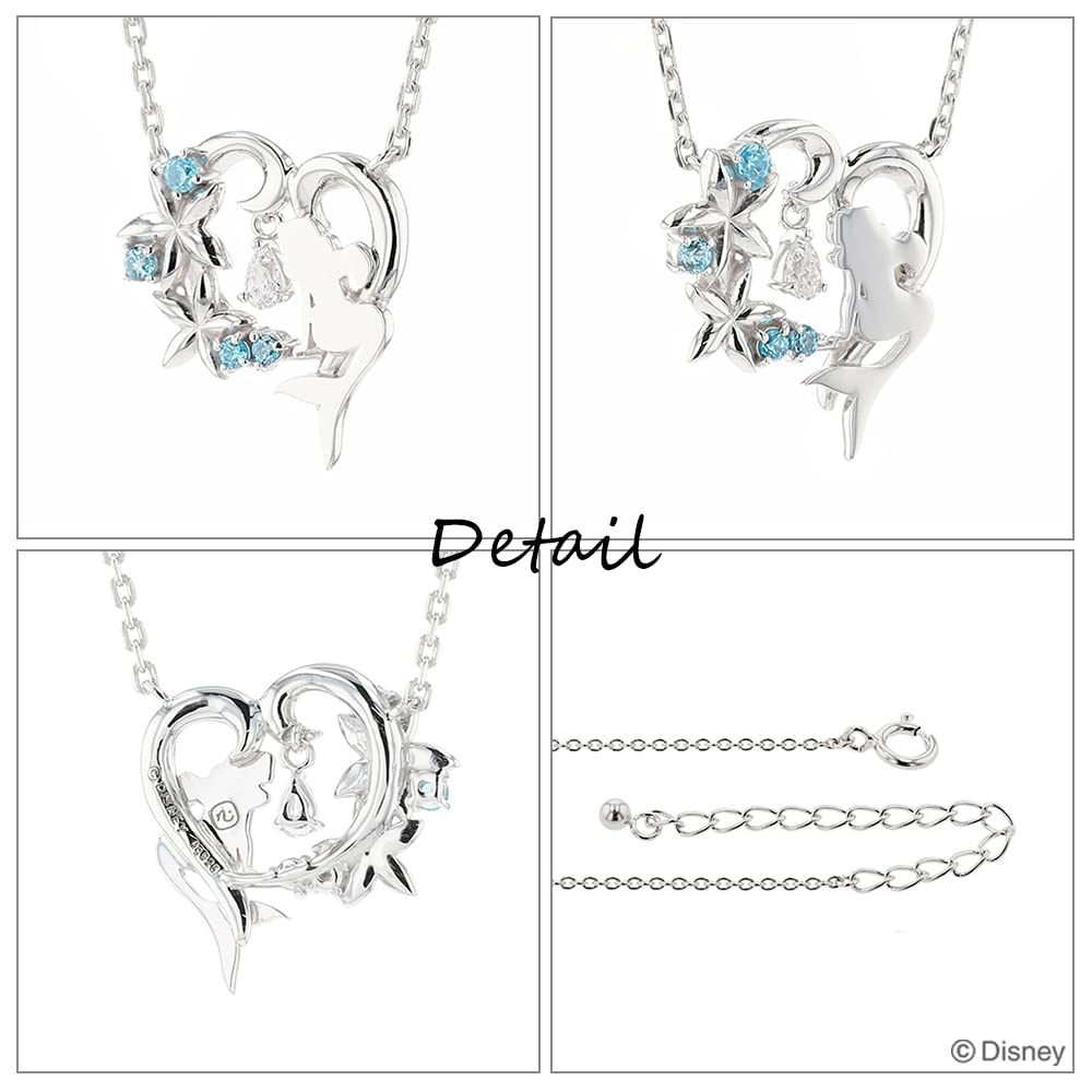 Disney Princess Ariel Silver Pendant Necklace Cubic Zirconia [Disney] (VPCDS20111)