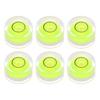 6-Piece Round Bubble Level, 12x7mm, Mini Round Bullseye Level for Camera Tripods, Telescopes, Workshops, Turntables, and Picture Frames, Green
