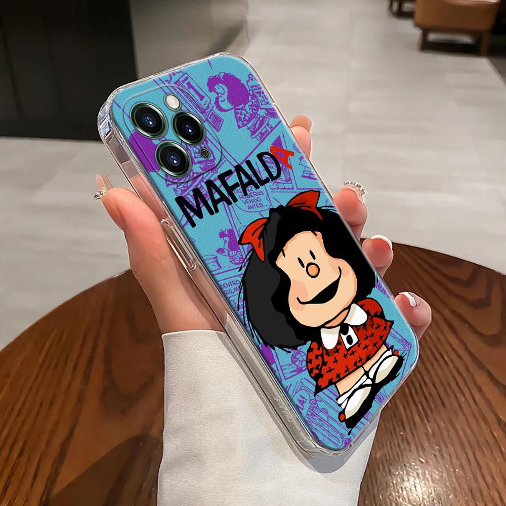 Мафальда Дисней Прозрачный чехол для телефона для iPhone 17 Pro Max 17E 11 12 13 14 15 16 Pro Max Plus 17 Air 16E 7 X Мягкий чехол Мафальда