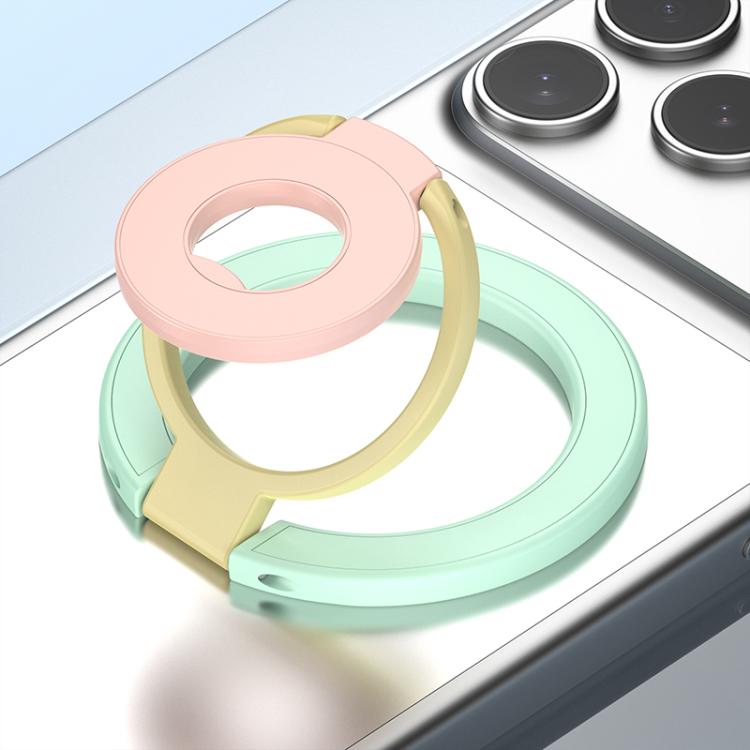 Triple Color Design 360 Degree Rotation Ring Buckle Magnetic Phone Holder