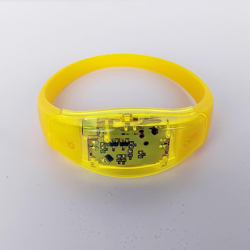 High Sensitivity Sound-Activated LED Light-Up Silicone Wristband for Concerts and Parties