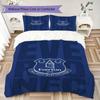 Everton FC Pattern Bedding uilt Set uilt Cover Pillowcase Home Decoration Birthday Gift (1 * duvet cover + 2 * pillowcase  without core)40