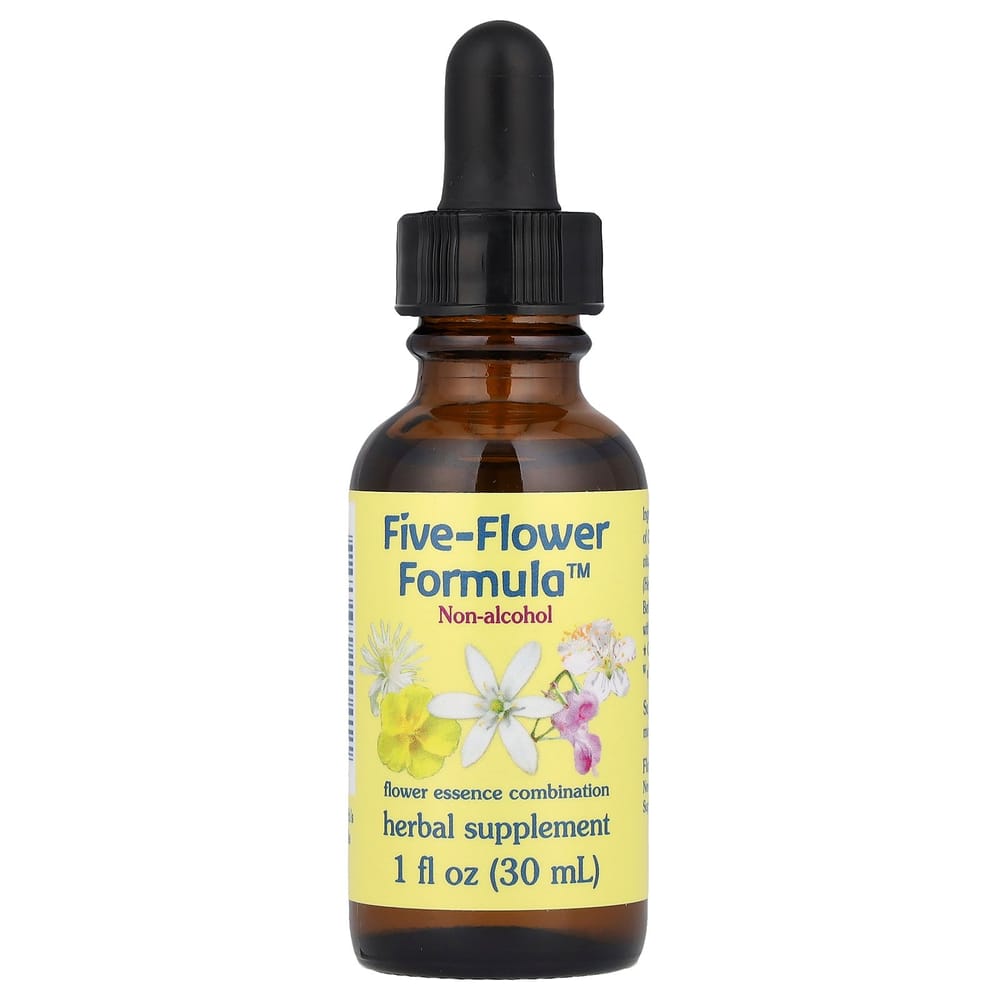 Flower Essence Services Five-Flower Formula Flower Essence Blend Alcohol-Free 1 fl oz (30 ml)