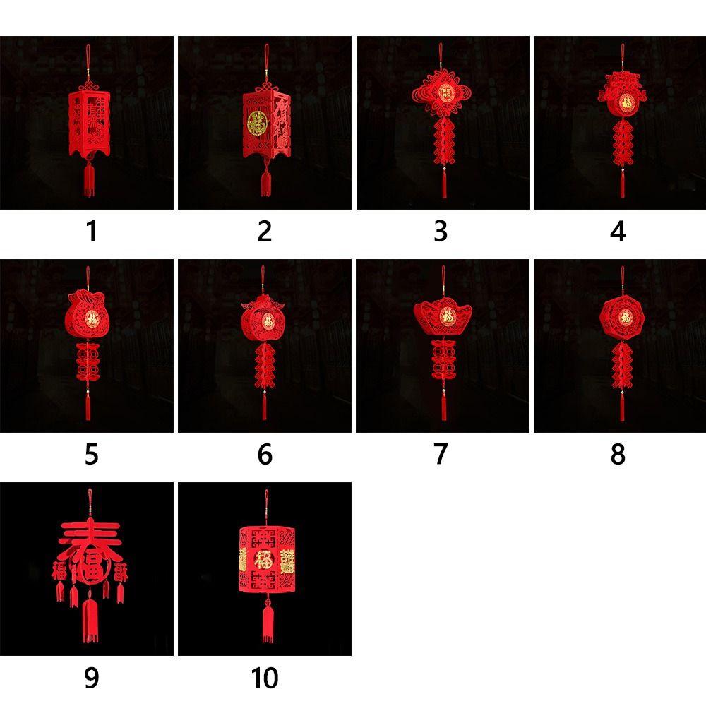 Golden Fu Character 3D Palace Lantern Red Lucky Charm NEW New Year Hanging Lantern Home Decoration