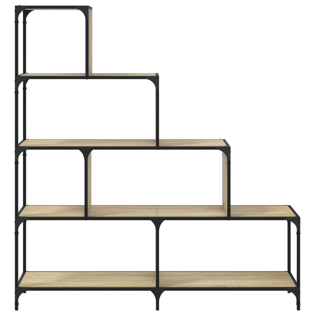 Bookshelf 4 Tiers Sonoma Oak 139x33.5x149 cm Engineered Wood