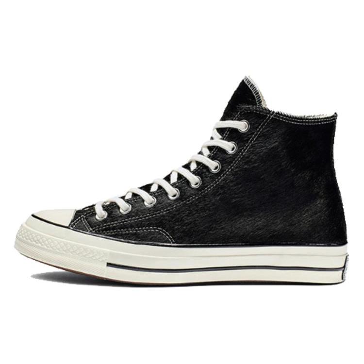 Converse Chuck 70 Hi 'Pony Hair Pack - Black' (Unisex) Black / Egret Canvas Shoes 164588C