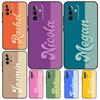 Персонализированный именной цветной чехол для телефона Samsung Galaxy A53 A33 A23 A13 A52 A32 A22 A12 A51 A71 A14 A24 A34 A54 A21S