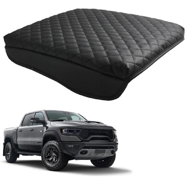 Center Console Cover For -2026 Ram 1500 Center Console Cover, Armrest Cushion Pad Cover, PU Leather For 5Th Ram 1500 Armrest Cushion Pad Cover