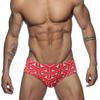 Men Swim Briefs Trunks Color Blocking Fashion Print Tight Fit Sexy Swimwear Beach Wear Tanning Surfing GYM