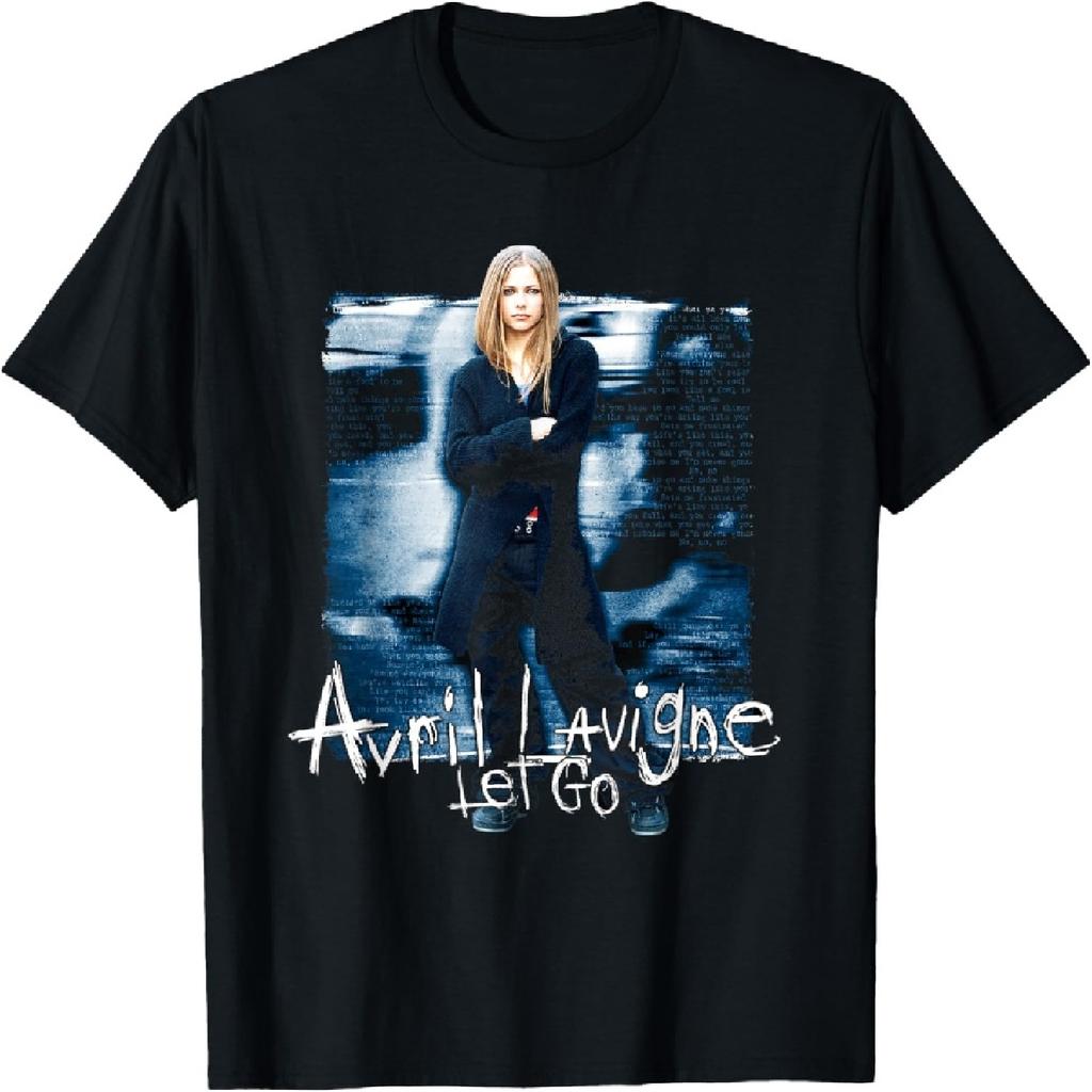 Официальная футболка Avril Lavigne Let Go - Черная, Унисекс-взрослые, Маленький, Короткий рукав, Классический крой, Хлопок, Полиэстер