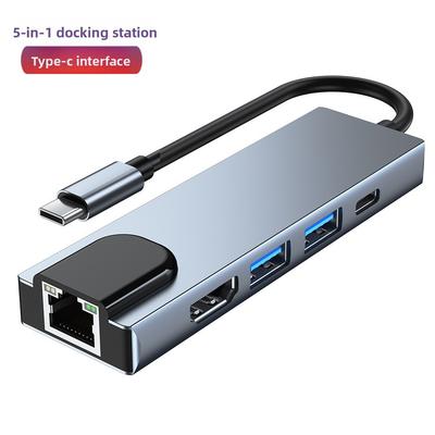 Адаптер-хаб 5-в-1 Type-C для MacBook Pro Air, док-станция USB-C с HDMI и устройством чтения SD-карт
