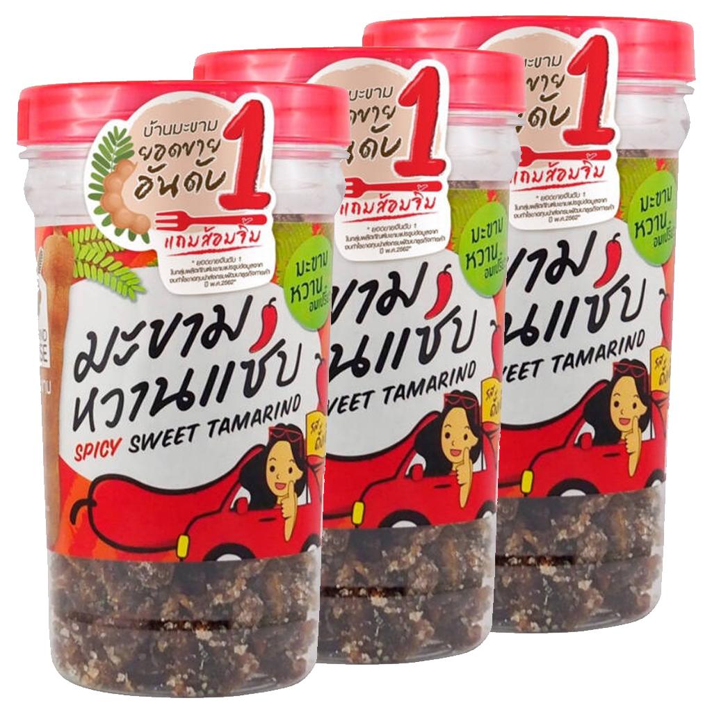 Tamarind House Пряно-сладкий тамаринд / Пряно-сладкий тамаринд со вкусом сливы 140 г. x 1/3 шт. - Тайская фруктовая закуска