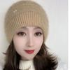 Autumn and Winter Polyester Wrapped Head Cap Knitted Hat Women's Warm Hat Wool Handmade Jacquard Hat
