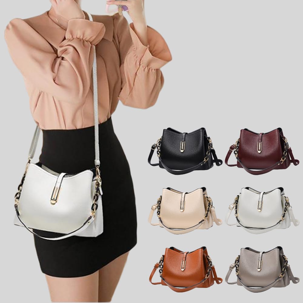 Shoulder bag for shoulder crossbody with zipper [Welltude] women, handbag, bag, bag, 2-way, self-supporting, (beige)