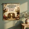 Religious Home Decor 2026-2027 Appointed Times Wall Calendar, Spiral Bound Scripture Illustrated Calendar with Feast Jewish Faith Planner Days, Hebrew