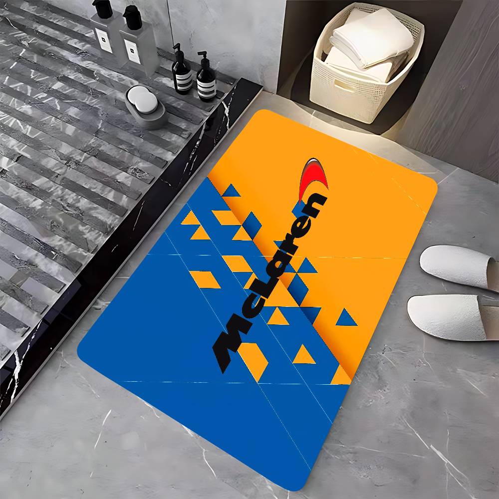 LOGO M-McLaren Floor Mat Rectangle Anti-slip Home Soft Badmat Front Door Indoor Outdoor Mat Hotel Decor Mat