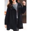 Women's Spring and Autumn Plus Size Hooded Zipper Section Medium Long Loose and Thin Windbreaker Jacket