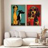 1pc Funny Lovely Dog Wall Art Print Retro Cute Dog Illustration Bathroom Living Room Bedroom Kitchen Decor