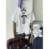 Japanese Style Short Sleeve Doll Waist Academy Uniform Set for Women - Spring/Summer