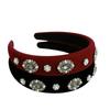 Elegant Design Velvet Headband Pearl Diamond Hair Bands Rhinestone Headband  Autumn Winter