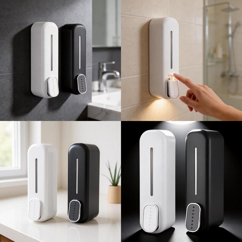 Modern Minimalist Wall Mount Hand Press Soap Dispenser For Hotels Bathroom Use