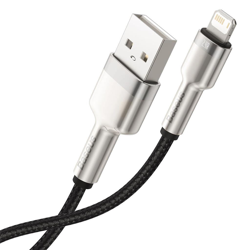 Baseus Cafule Series Metal Data Usb-A / Lightning 2.4A Cable 1M - Black