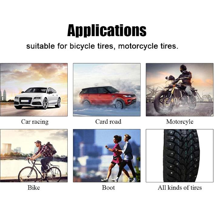 Tire Spikes Wheel Studs Snow 100pcs 6.5mm/0.26" Anti-Slip Tire Studs, Heavy Duty Wheel Tire Snow Studs for Car, ATV, Motorcycle, Bike, Shoes