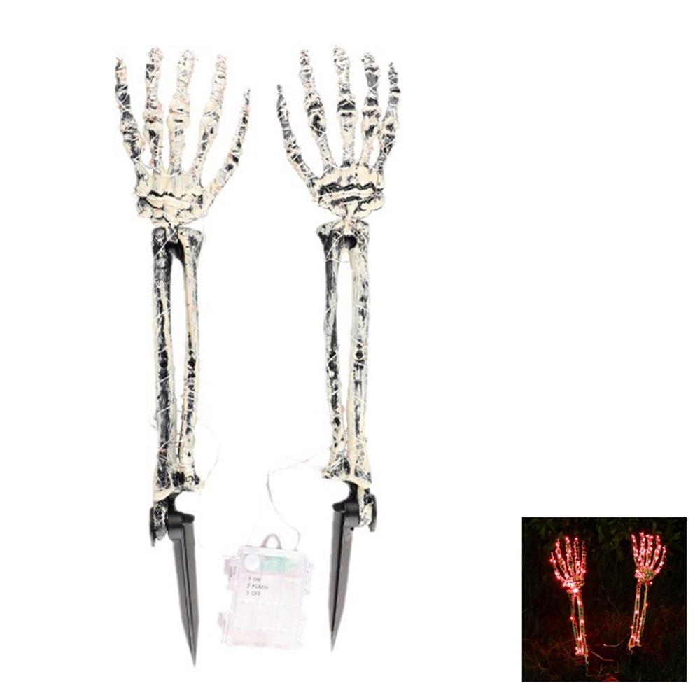 LED Lighted Skeleton Hand Props Exquisite Ghost Skeleton Hand Lamp Halloween Decoration