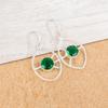 Chrome Diopside Gemstone 925 Sterling Silver Jewelry Handmade Earrings 2.00" EE-52-1
