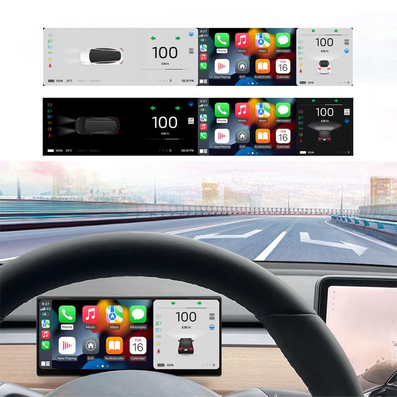 Для Tesla Heads Up Display Model 3 Y Цифровая приборная панель 9 дюймов IPS LCD Информационный Hud Display Carplay Модификация Аксессуары